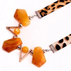 Yellow Vintage Style Gemstone Necklace